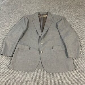Stanley Blacker Blazer 42 Gray‎ Wool Single Breasted Lined Osmuns Wedding Formal